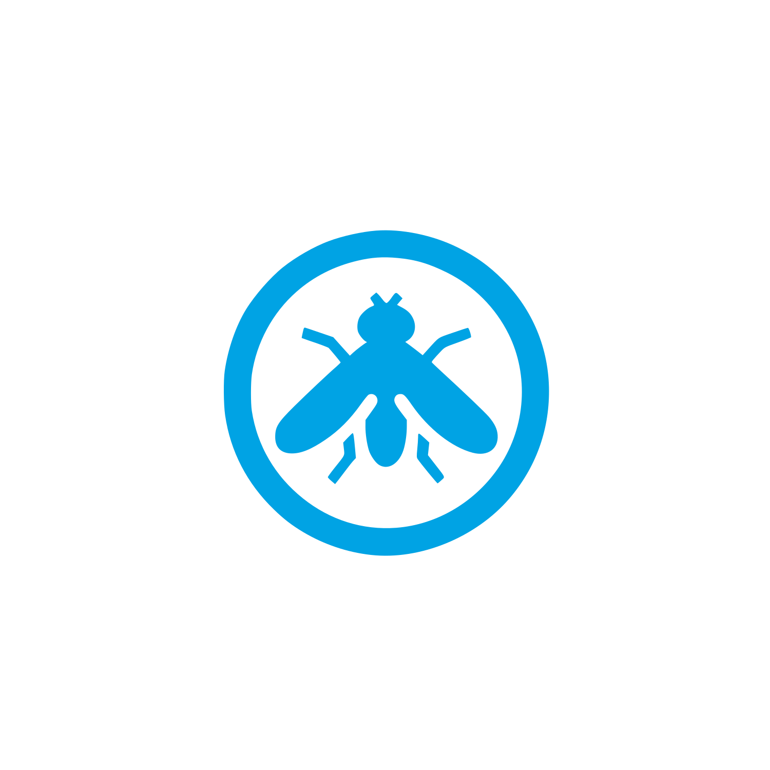 Insect Logo Design #00a3e4