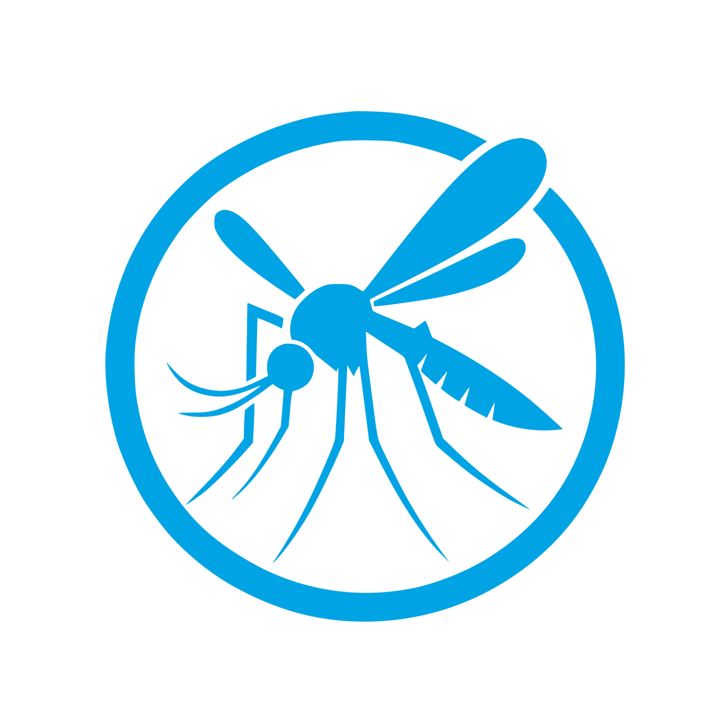 Mosquito Logo Design #00a3e4