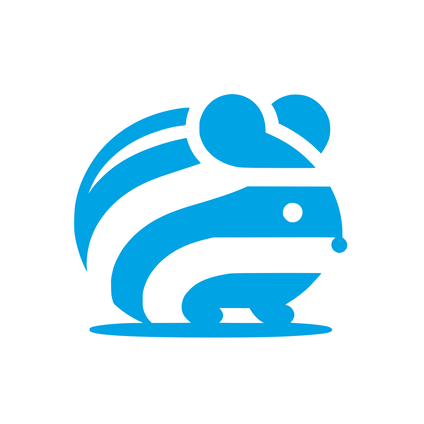 Logo of a Hedgehog #00a3e4