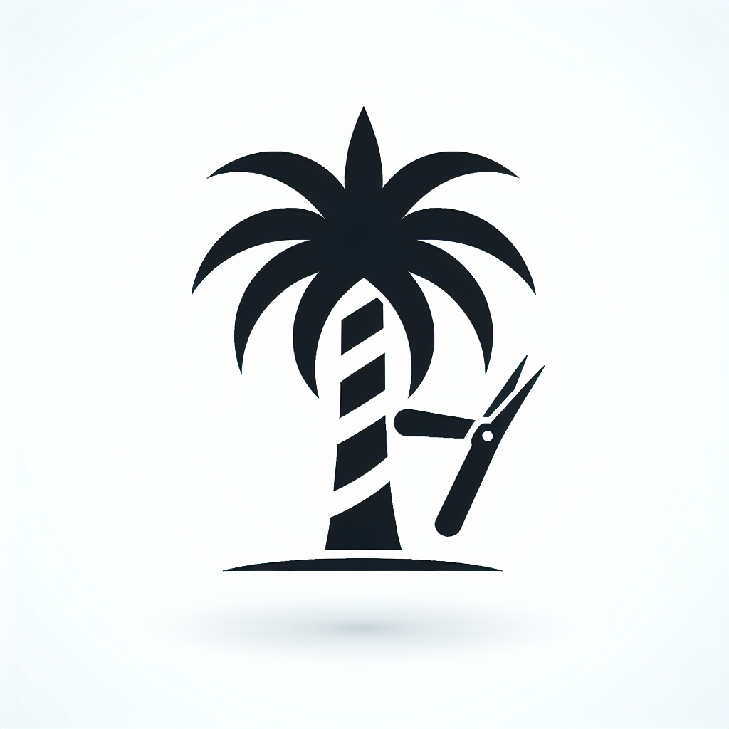 Palm Tree Barber Logo