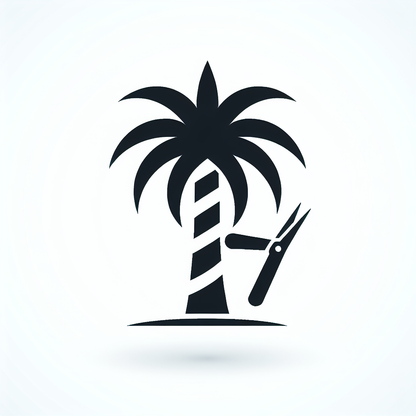 Palm Tree Barber Logo