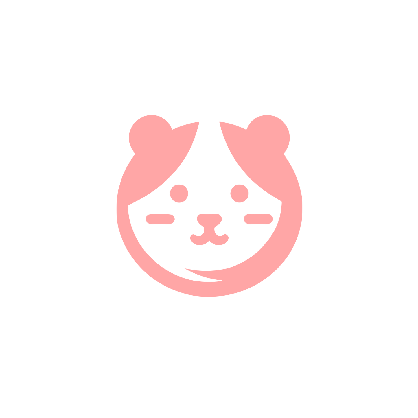 Hamster Hand-Drawn Logo #ffa6a6