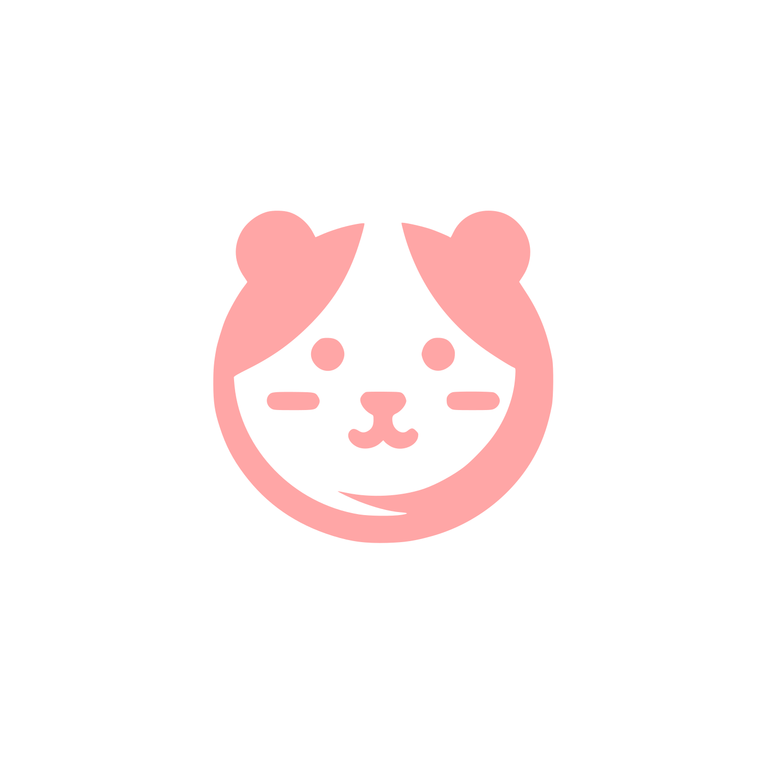 Hamster Hand-Drawn Logo #ffa6a6