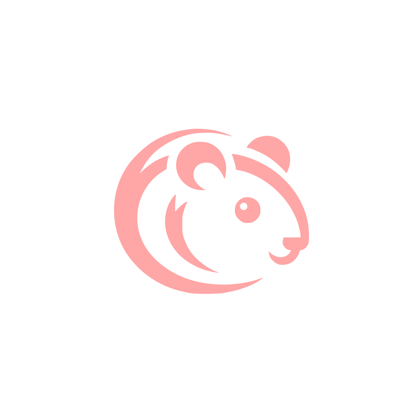 Hamster Hand-drawn Logo #ffa6a6