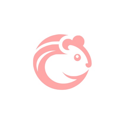 Guinea Pig Logo Design #ffa6a6