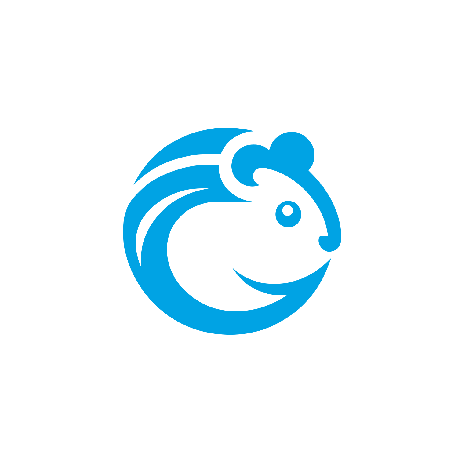 Guinea Pig Logo Design #00a3e4