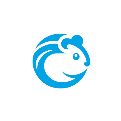 Guinea Pig Logo Design #00a3e4