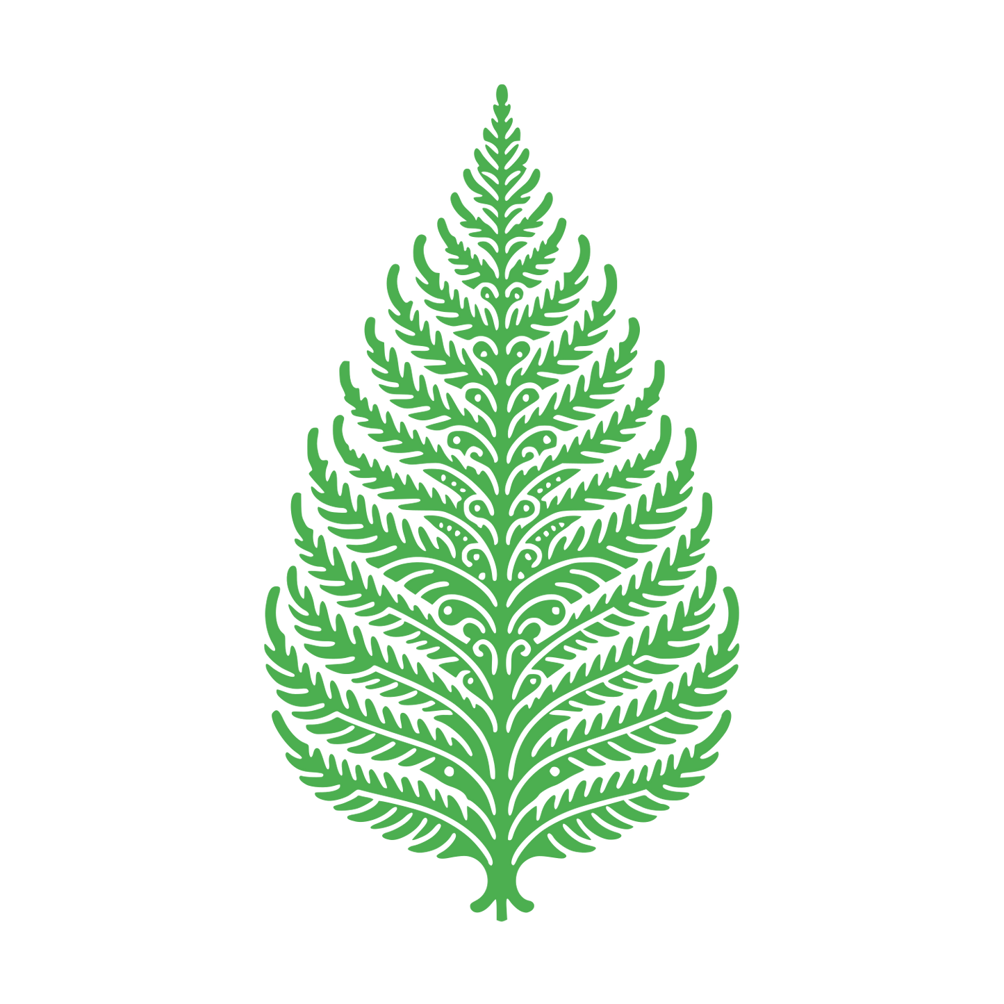Fern Leaf Symmetrical Logo #4CAF50