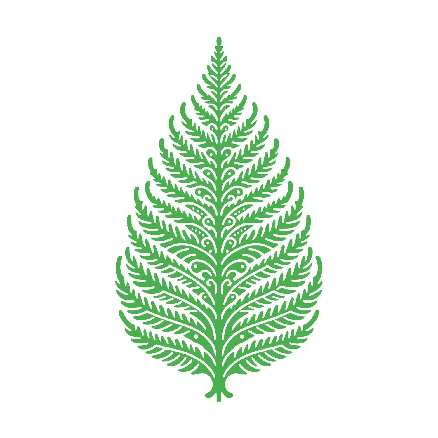 Fern Leaf Symmetrical Logo #4CAF50