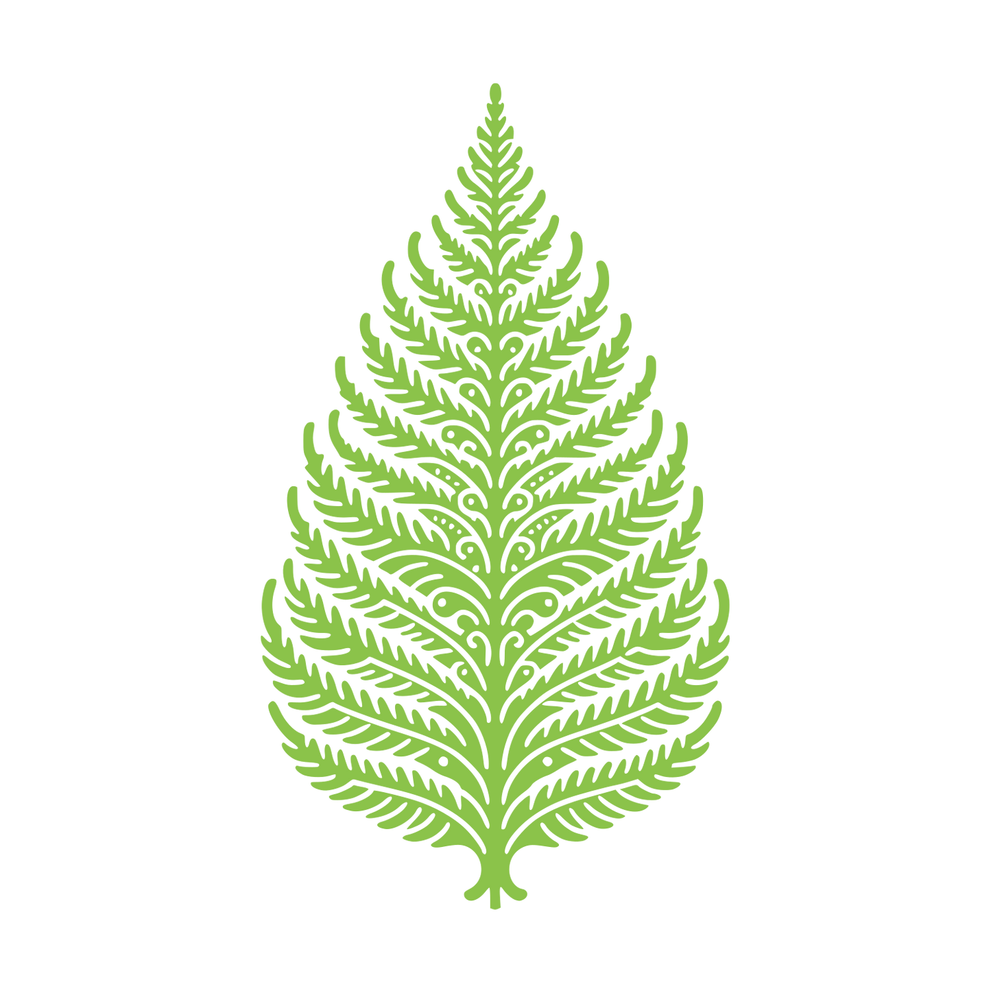 Fern Leaf Symmetrical Logo #8BC34A