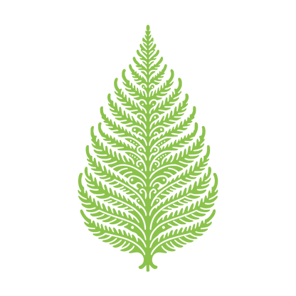 Fern Leaf Symmetrical Logo #8BC34A