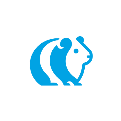 Guinea Pig Logo #00a3e4