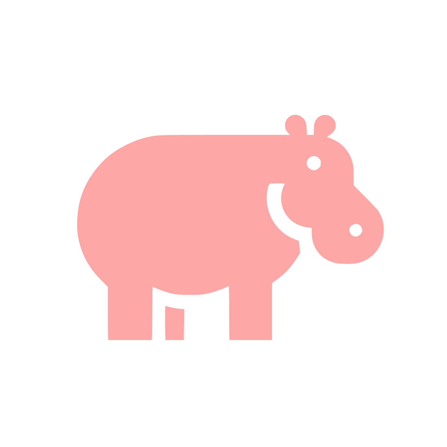 Hippo Logo Design #ffa6a6