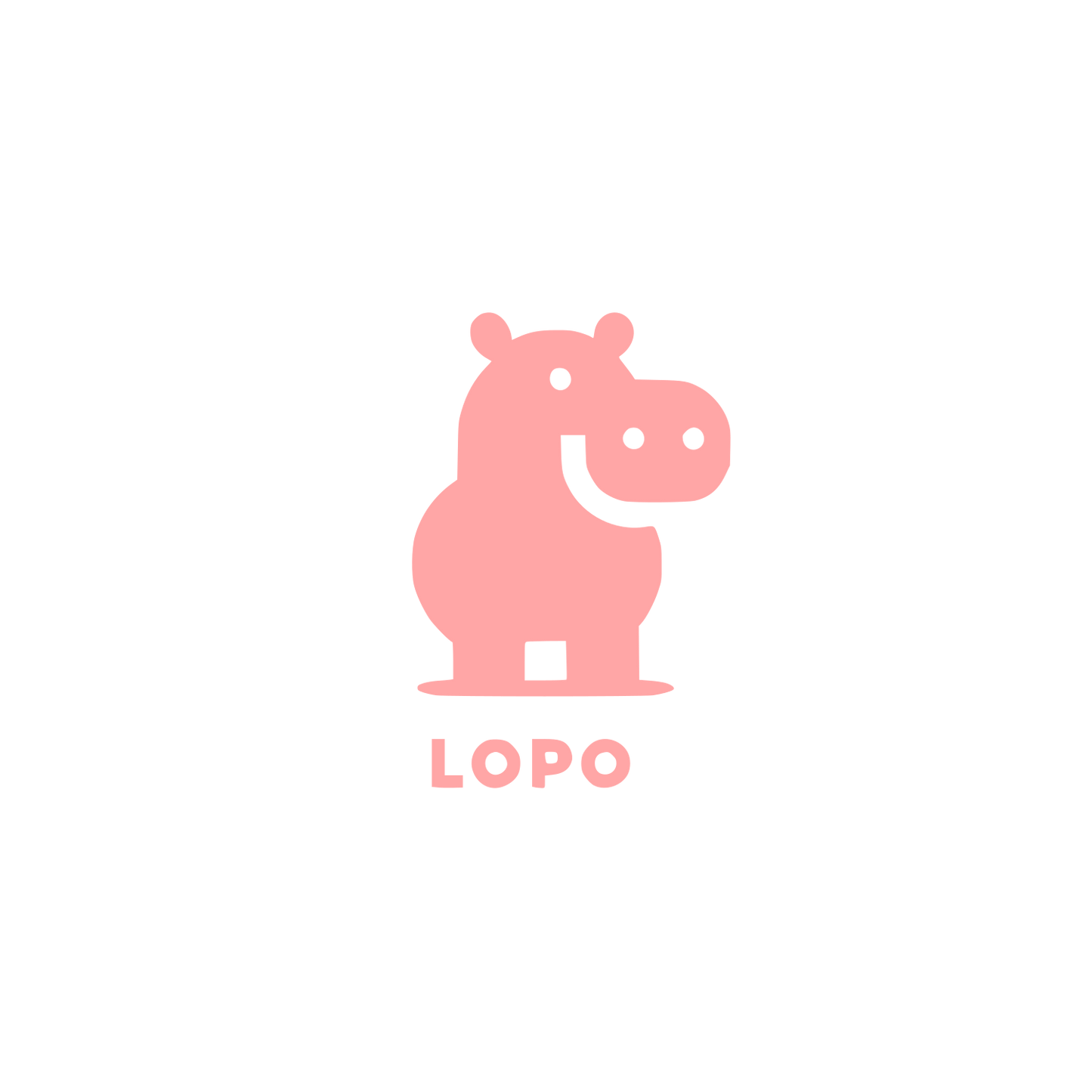 Hippo Logo Design #ffa6a6