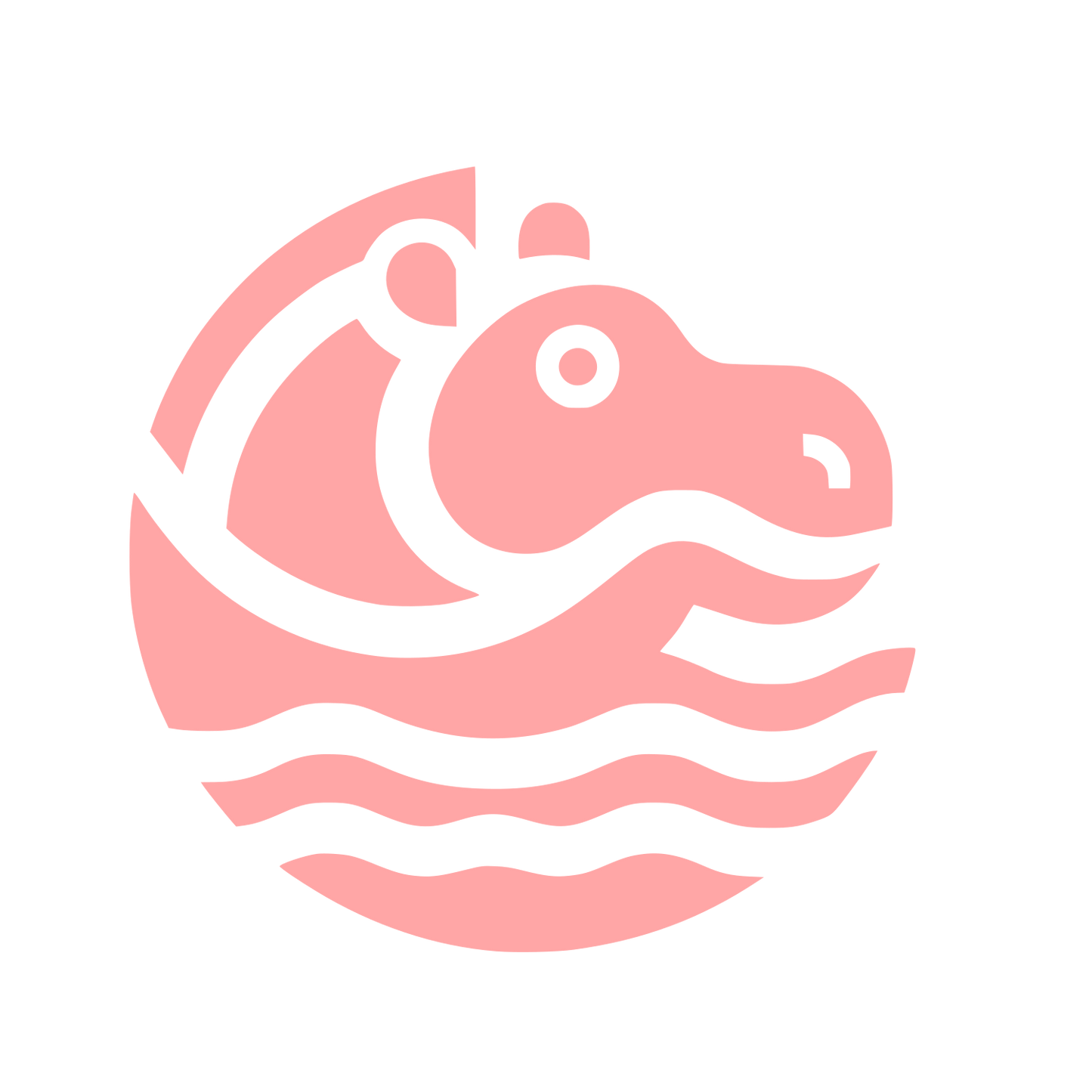 Hippo Logo Design #ffa6a6