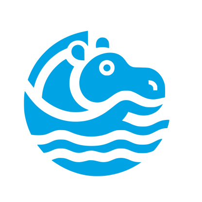 Hippo Logo Design #00a3e4