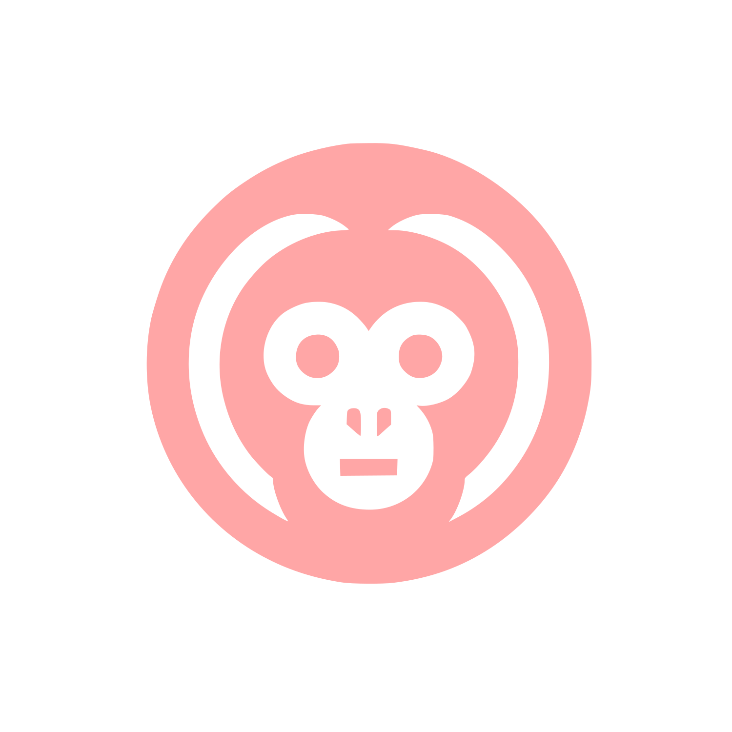 Monkey Logo Design #ffa6a6