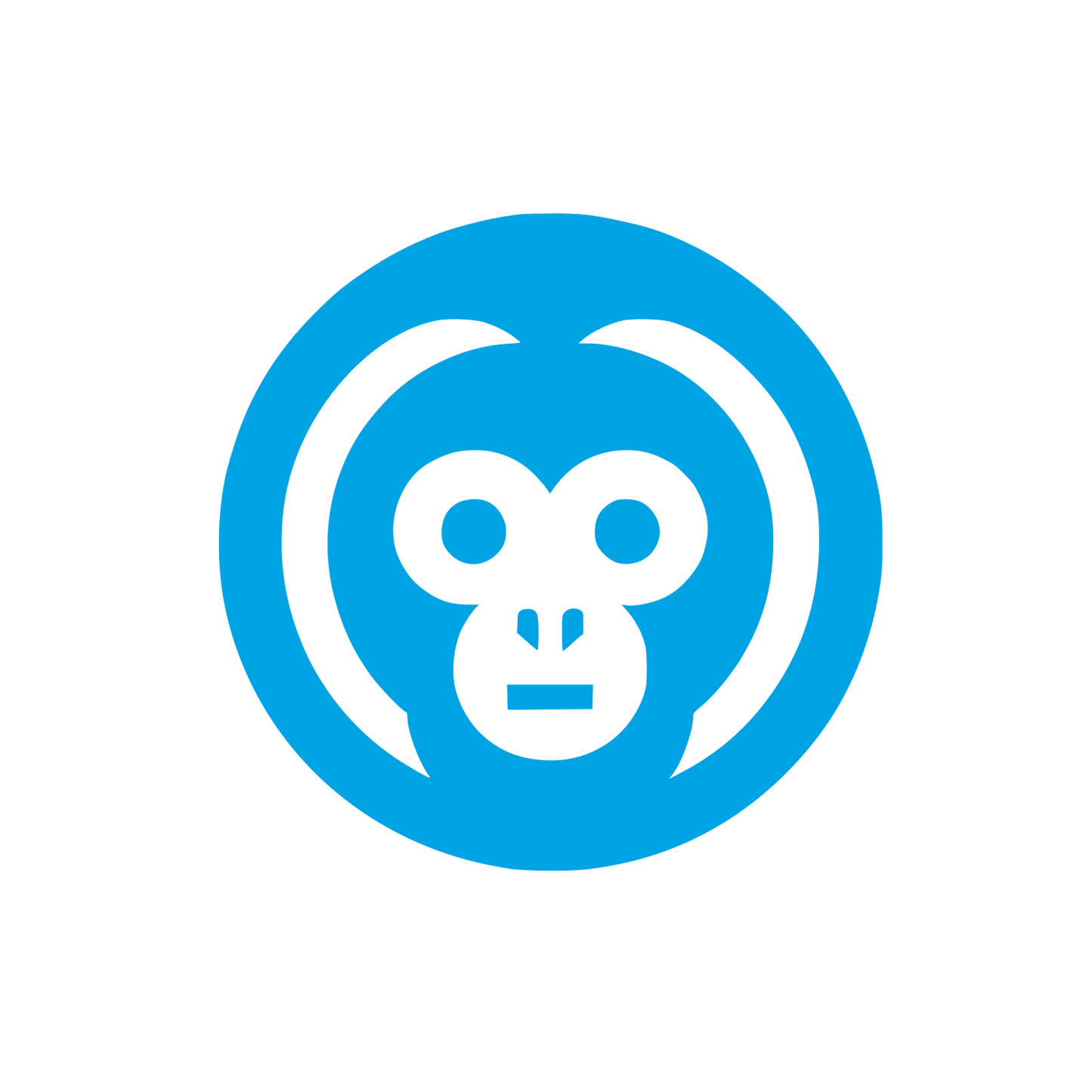 Monkey Logo Design #00a3e4