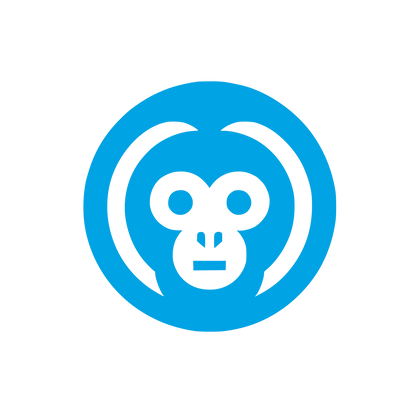 Monkey Logo Design #00a3e4