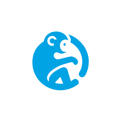Monkey Logo Design #00a3e4