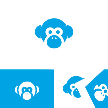 Monkey Logo Design #00a3e4