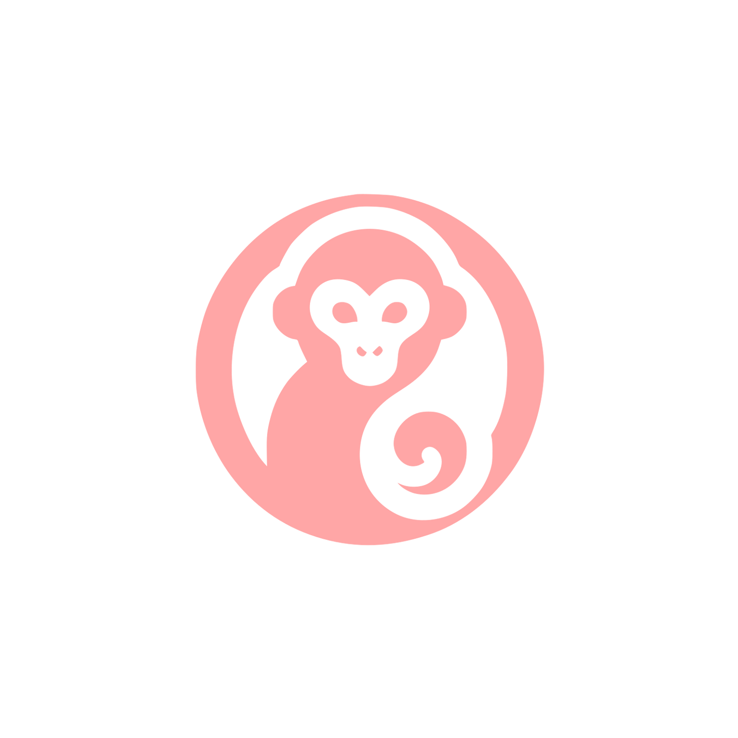 Monkey Logo Design #ffa6a6