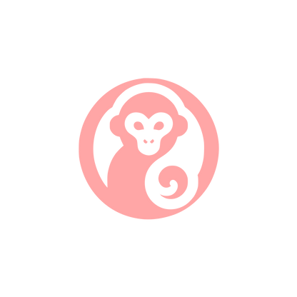 Monkey Logo Design #ffa6a6