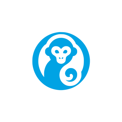 Monkey Logo Design #00a3e4