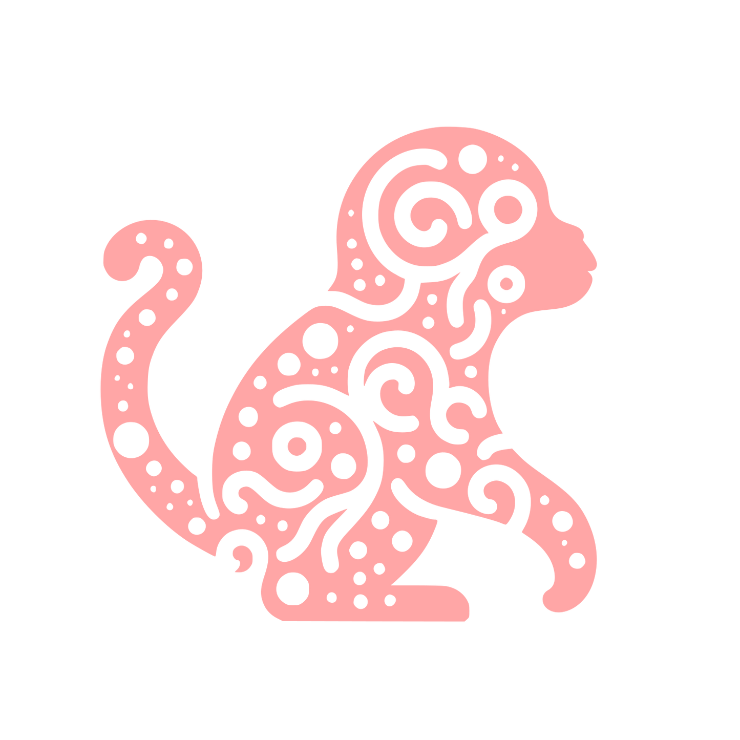 Monkey Art Logo #ffa6a6