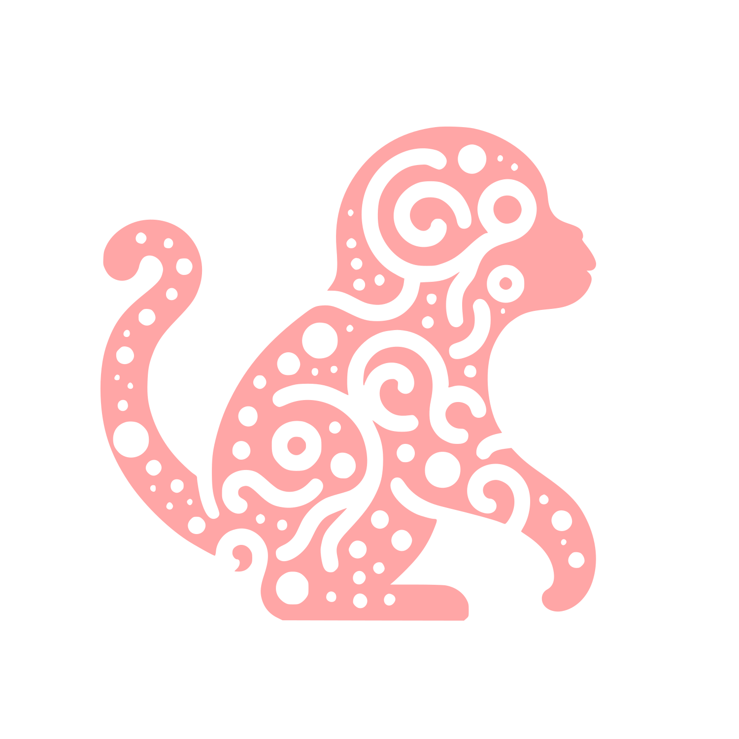 Monkey Art Logo #ffa6a6