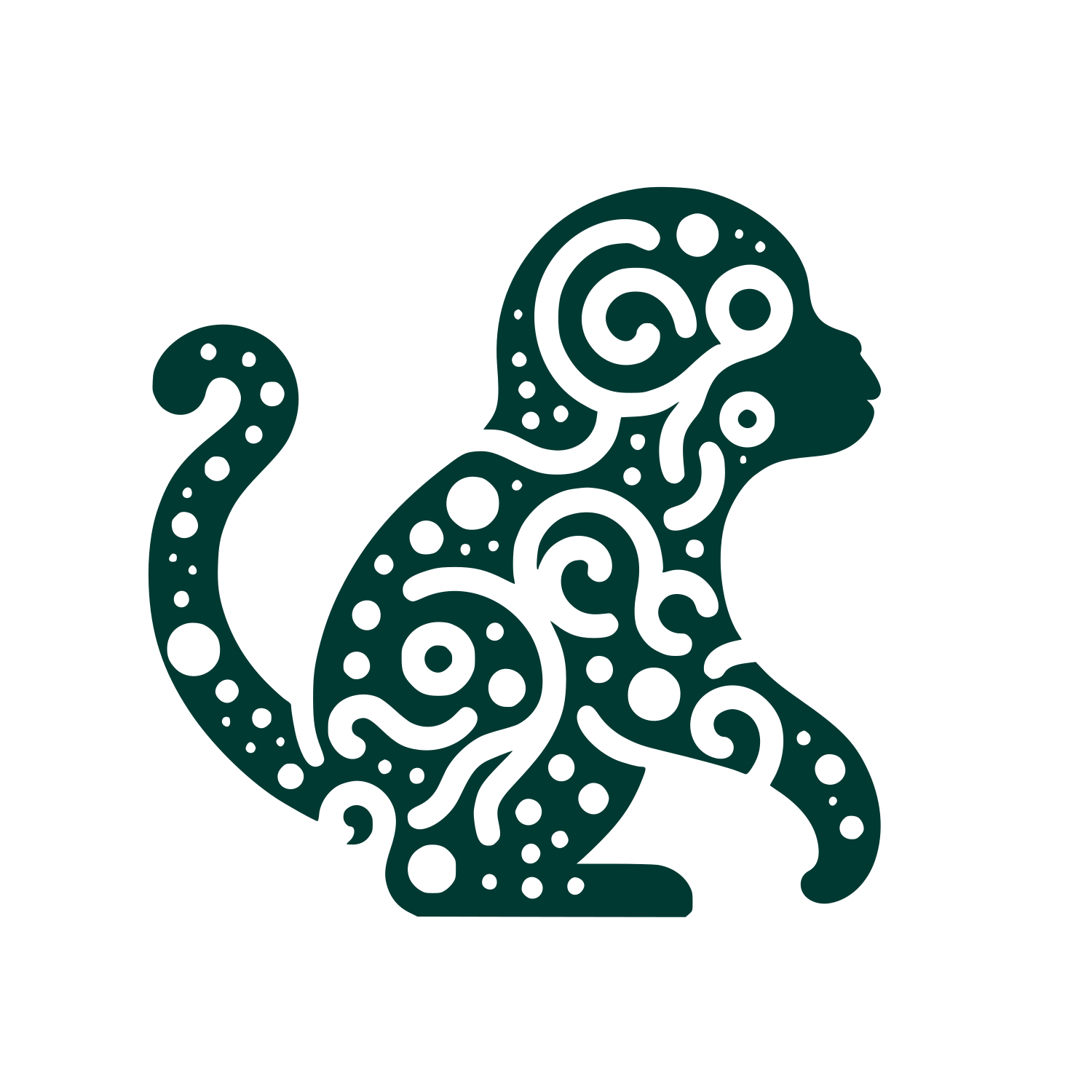 Monkey Art Logo #003932