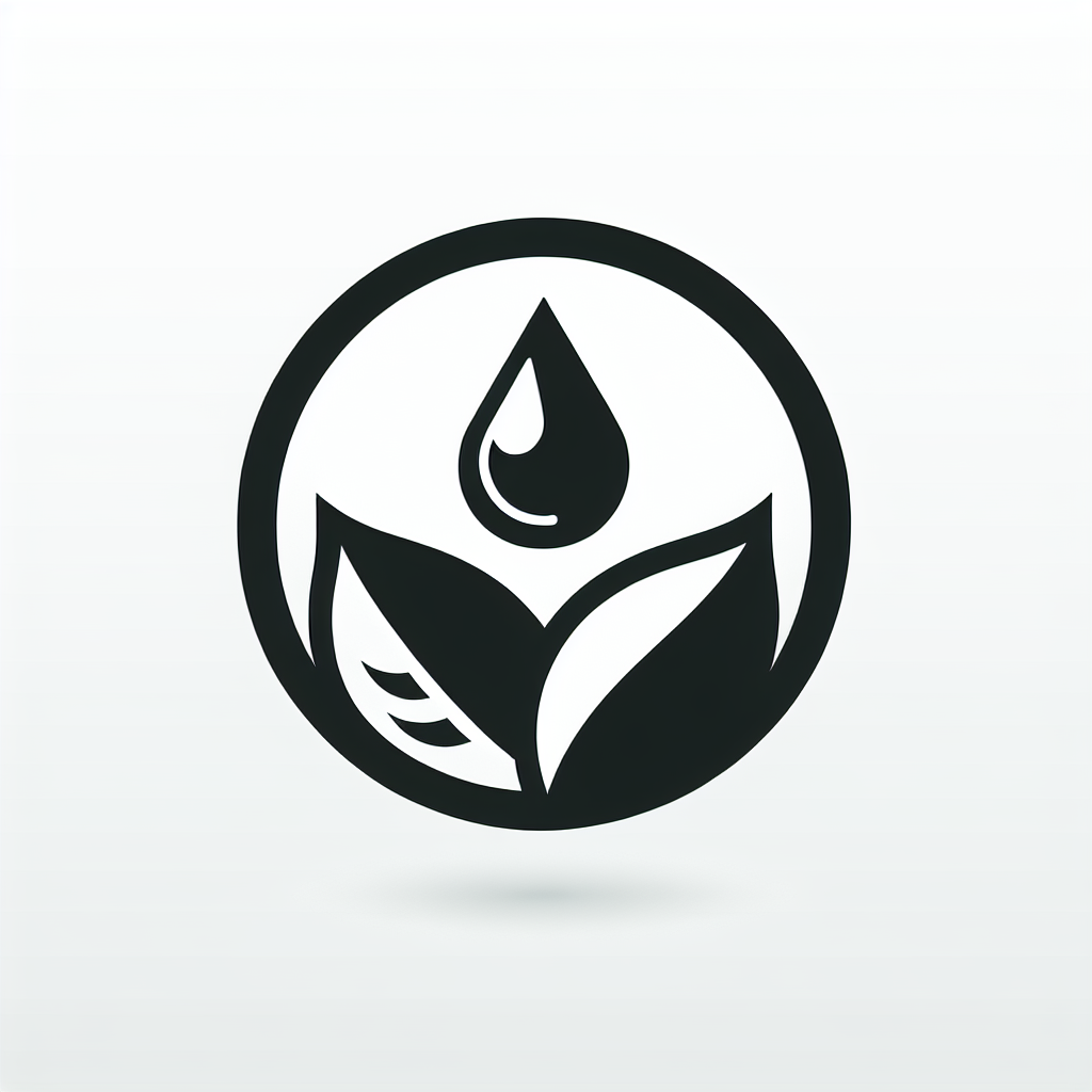 Leaf Droplet Circle Logo