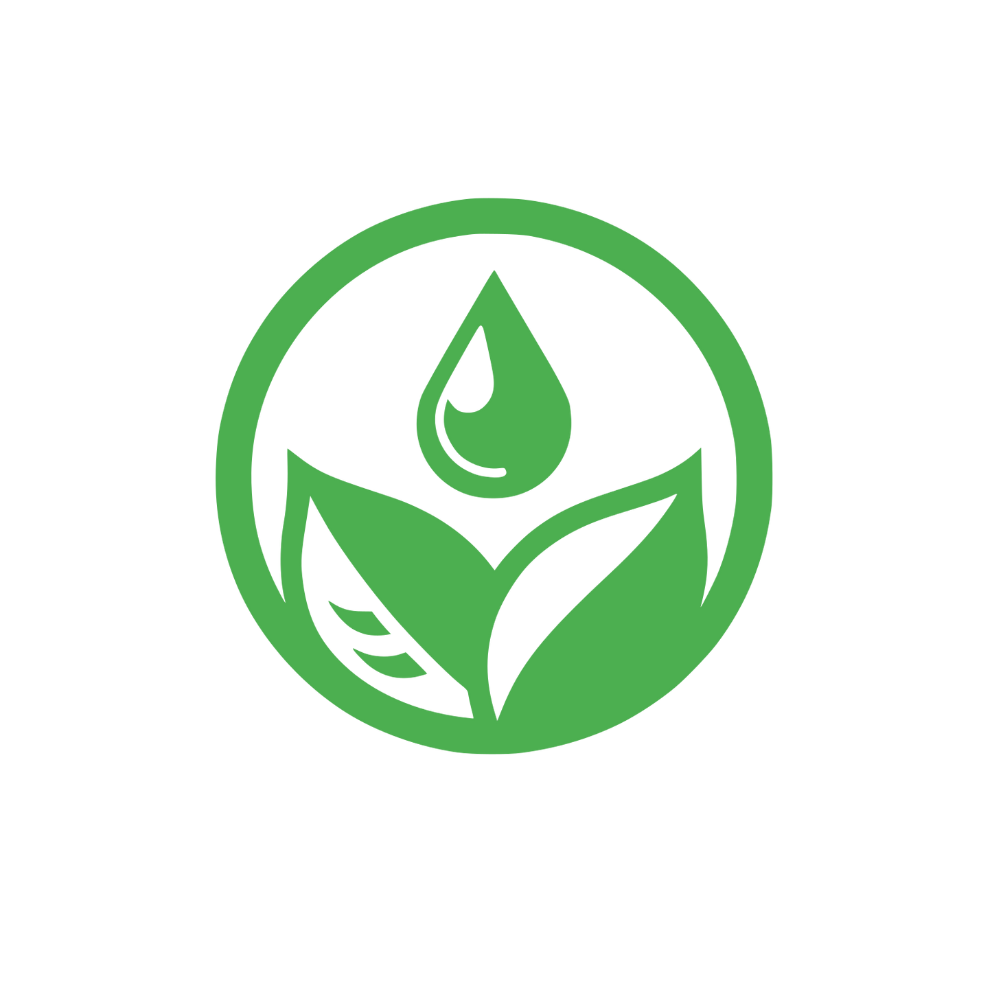 Leaf Droplet Circle Logo #4CAF50