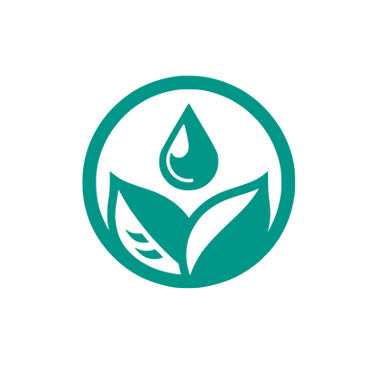Leaf Droplet Circle Logo #009688