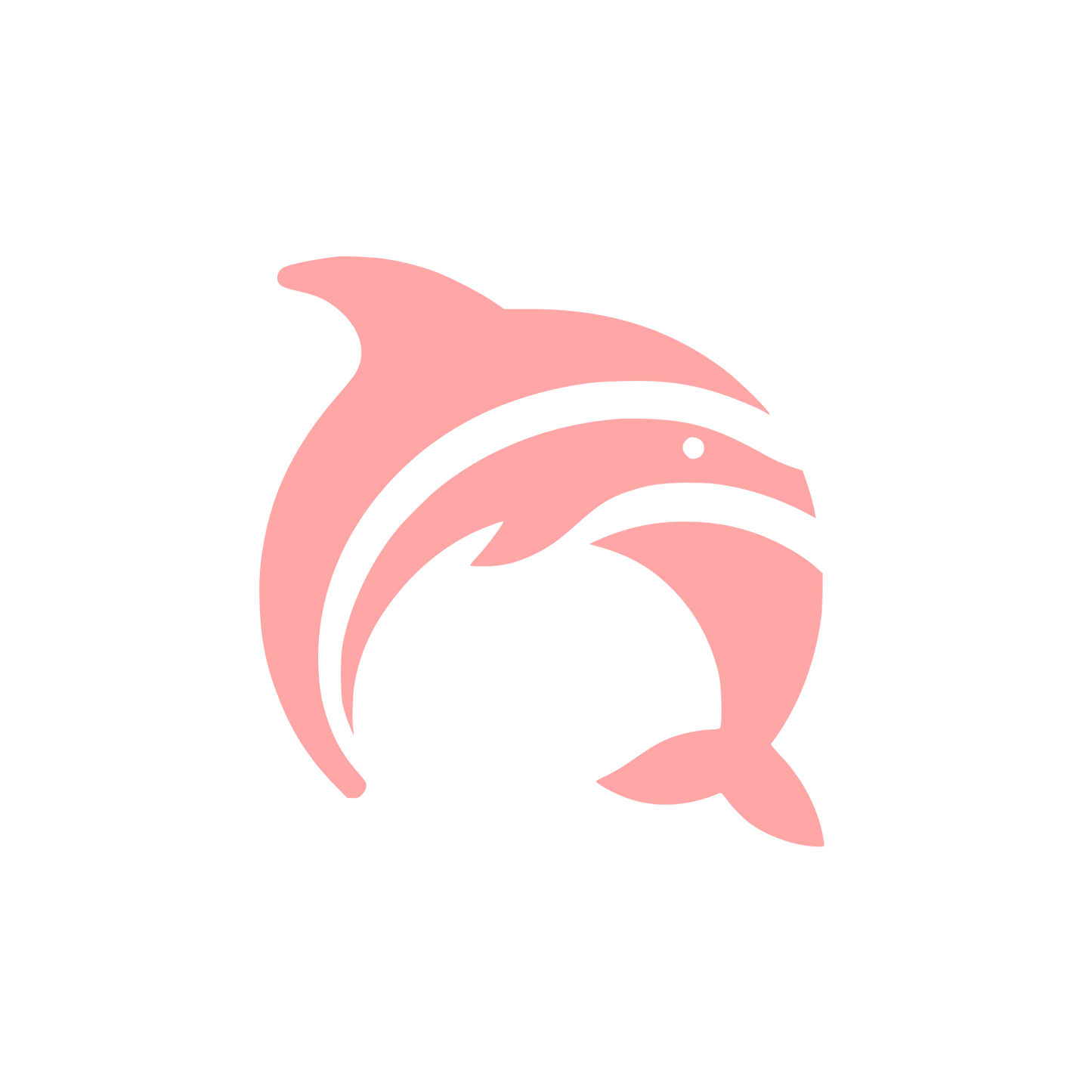 Dolphin Logo Design #ffa6a6