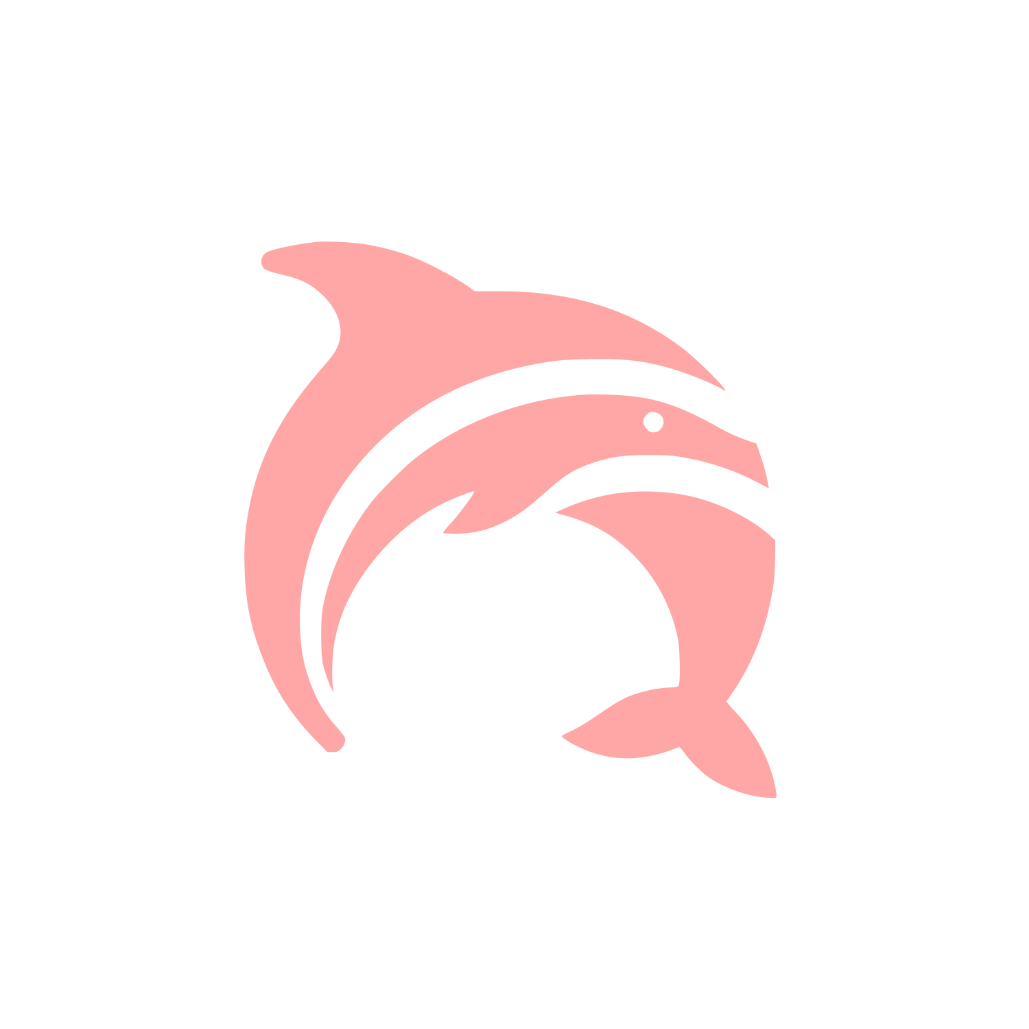 Dolphin Logo Design #ffa6a6