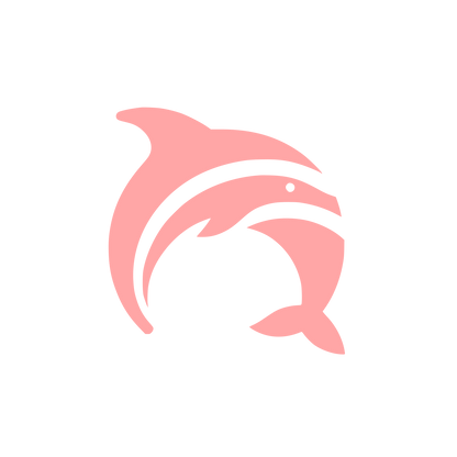 Dolphin Logo Design #ffa6a6