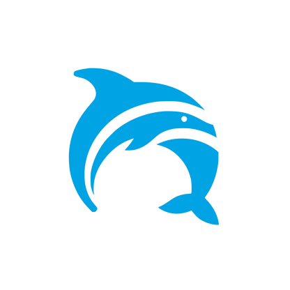 Dolphin Logo Design #00a3e4