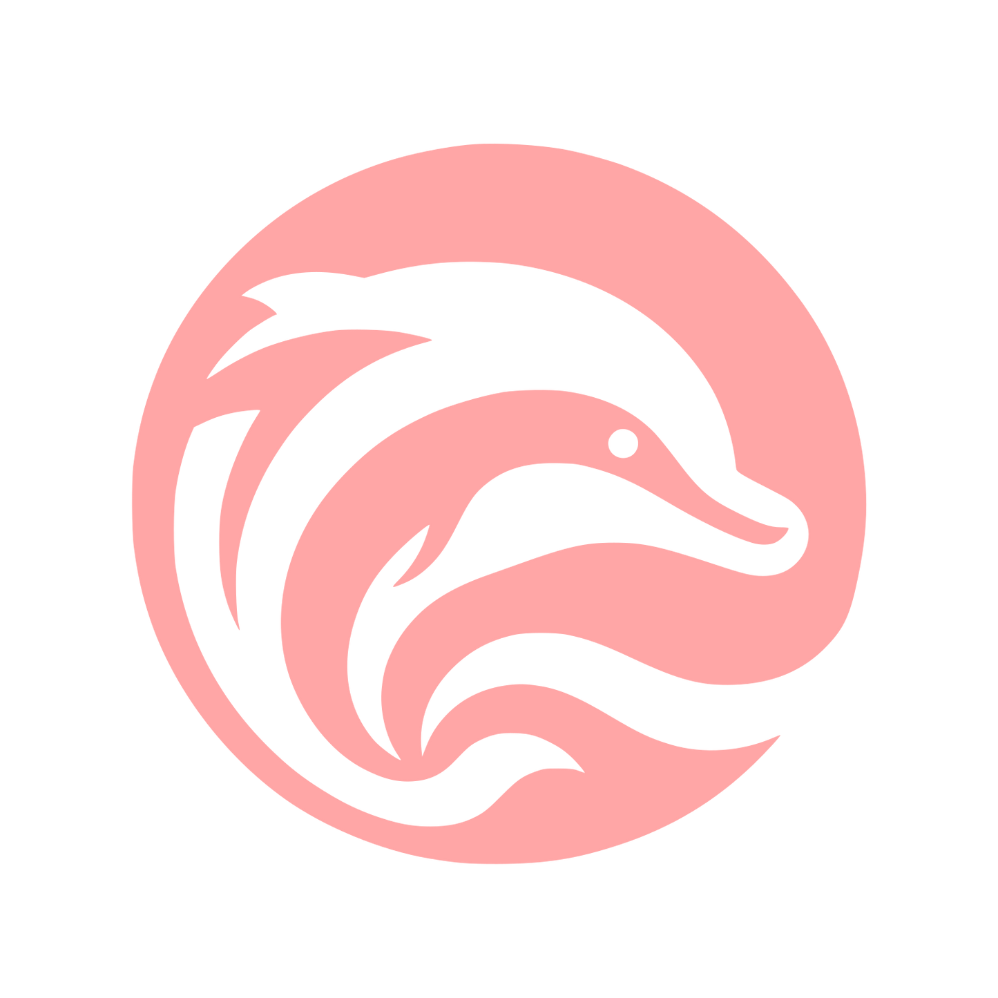 Dolphin Waves Logo #ffa6a6
