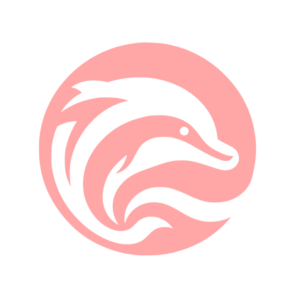 Dolphin Waves Logo #ffa6a6