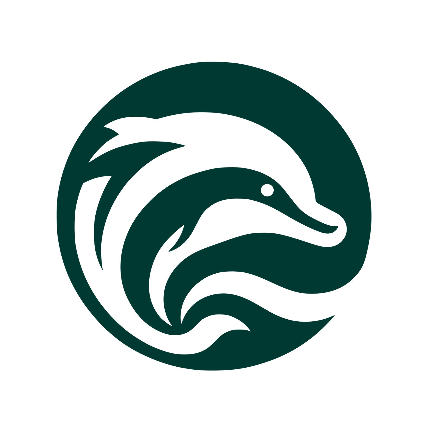 Dolphin Waves Logo #003932