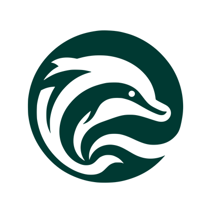 Dolphin Waves Logo #003932