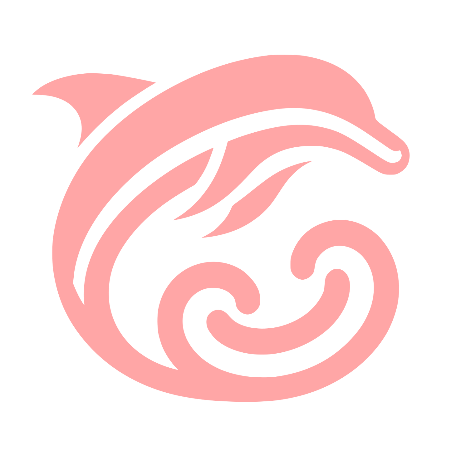 Dolphin Wave Logo #ffa6a6