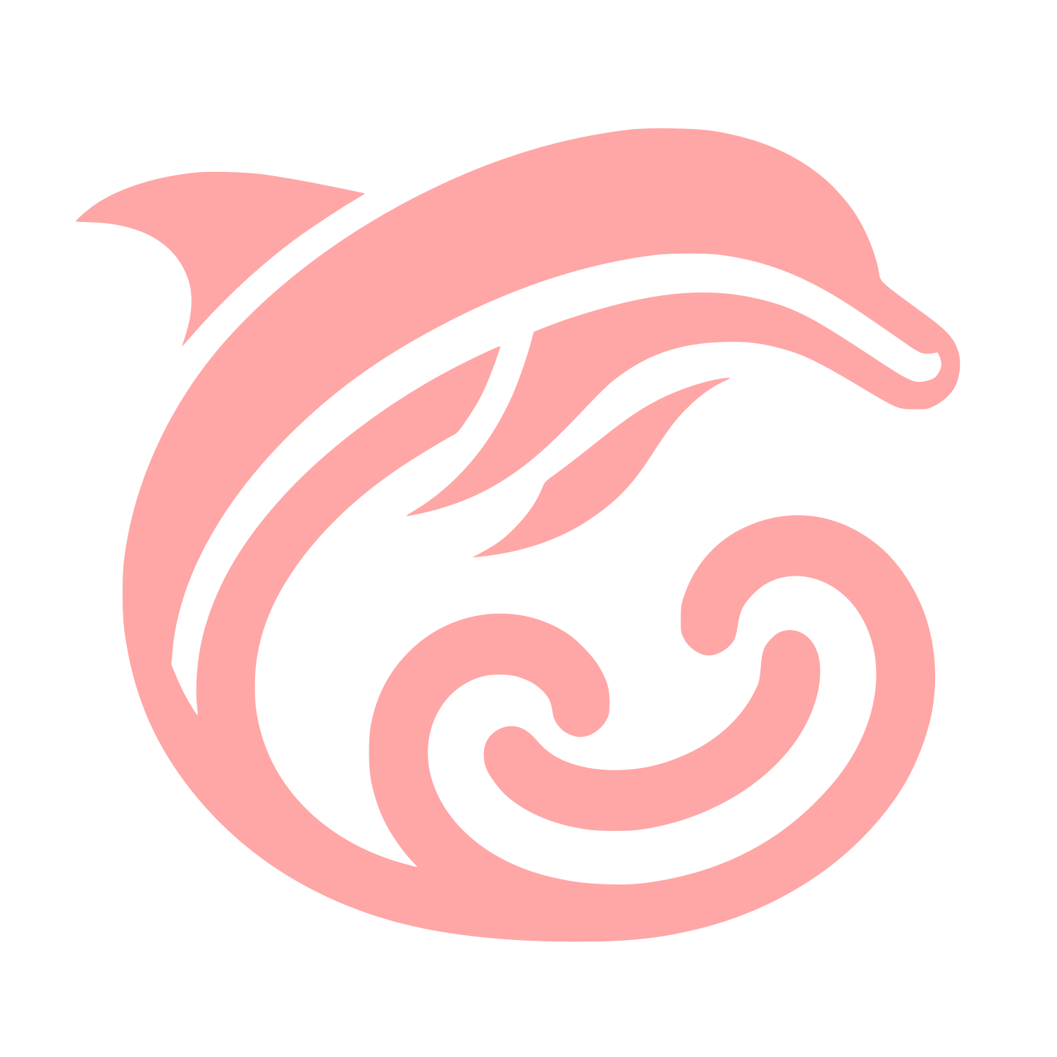 Dolphin Wave Logo #ffa6a6
