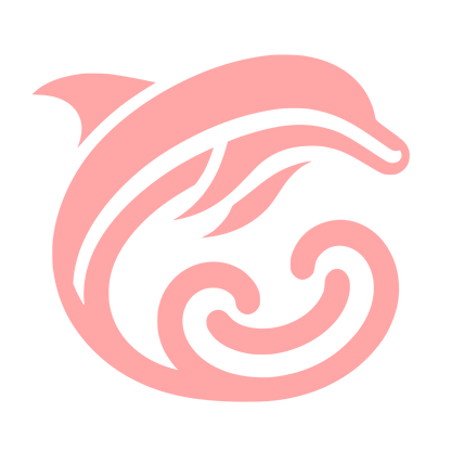 Dolphin Wave Logo #ffa6a6