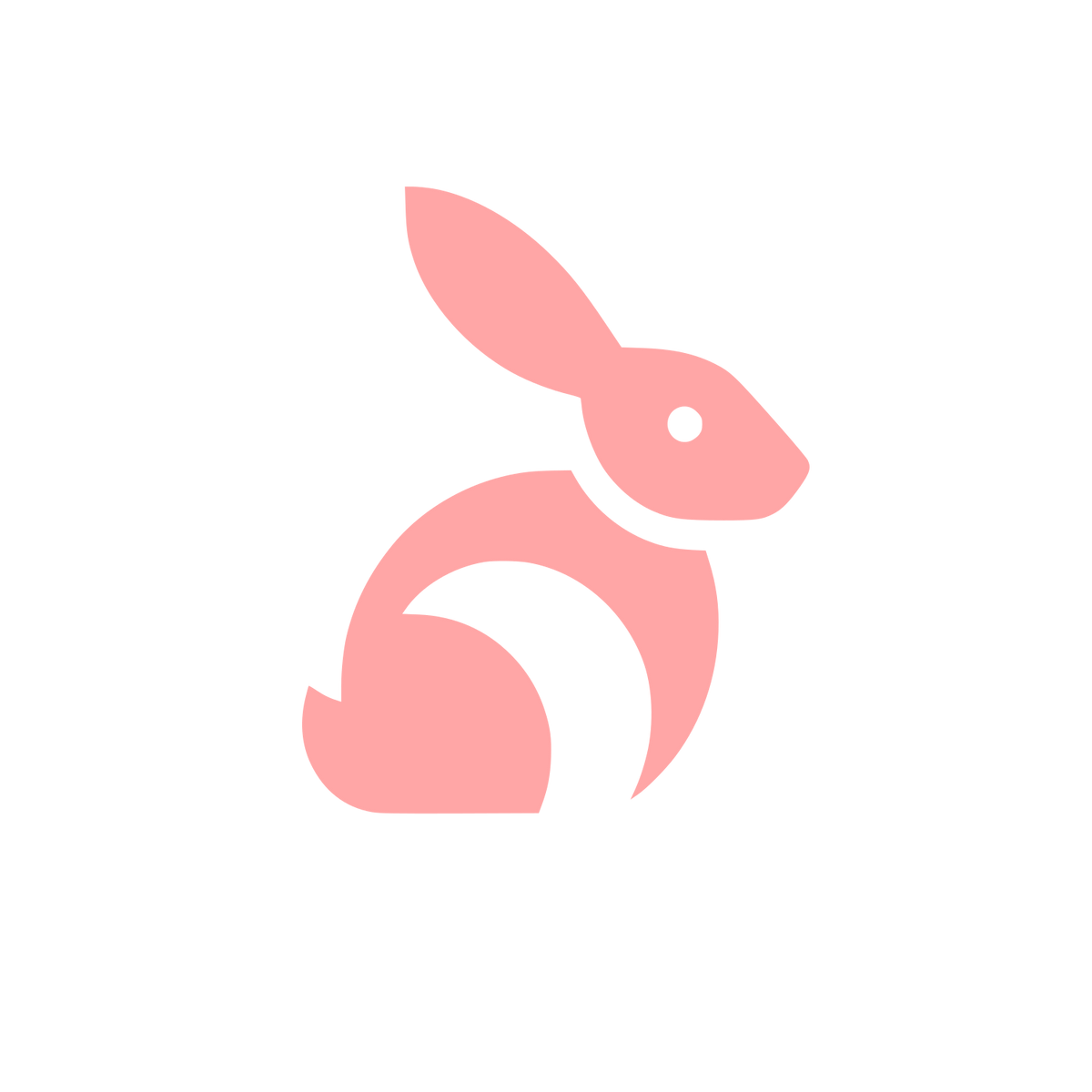 Rabbit Logo Design #ffa6a6