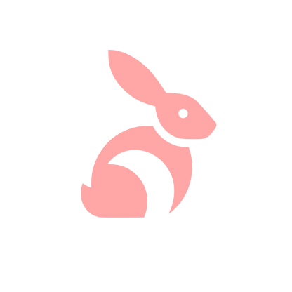 Rabbit Logo Design #ffa6a6