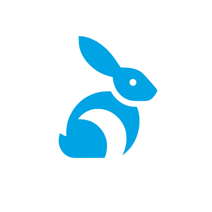 Rabbit Logo Design #00a3e4