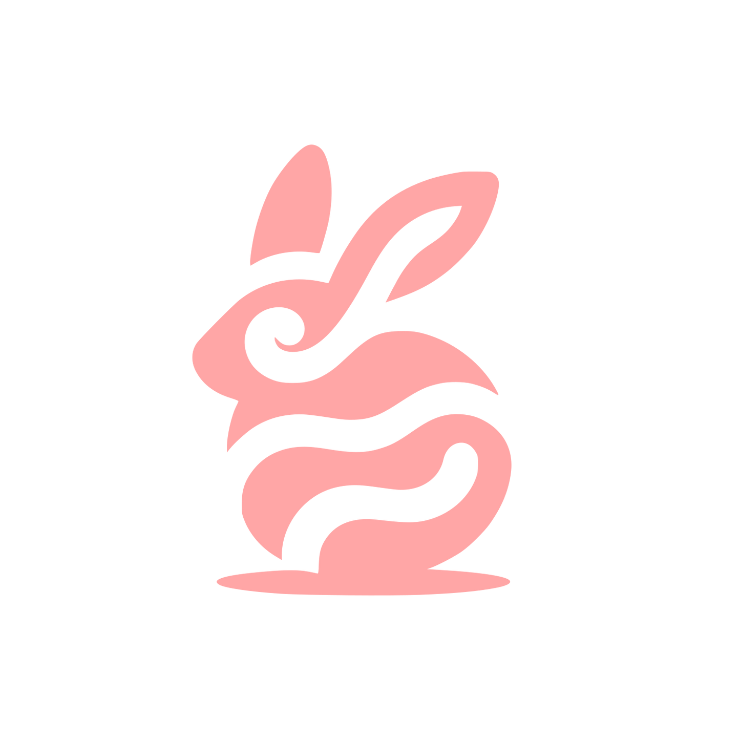 Stylized Rabbit Logo #ffa6a6