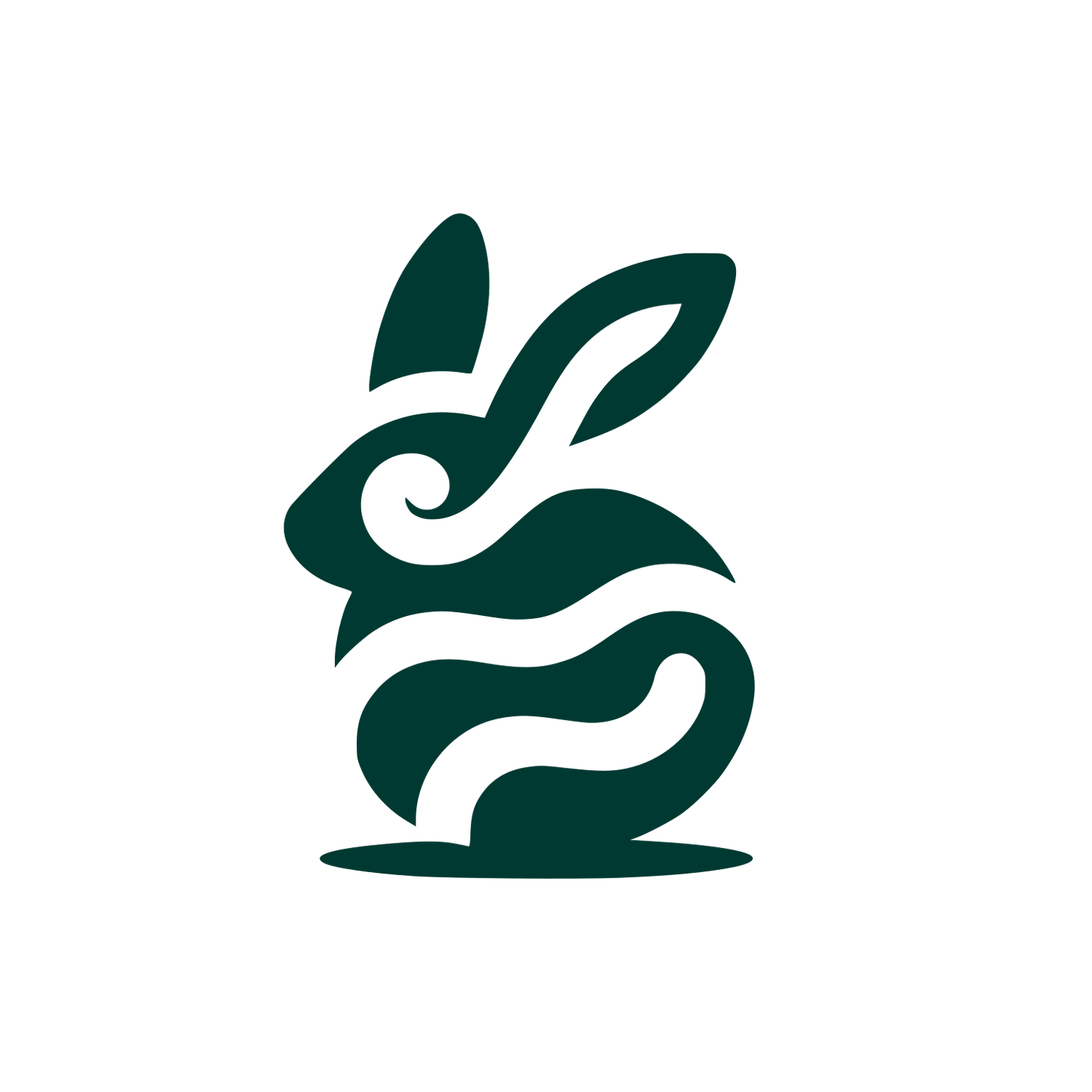 Stylized Rabbit Logo #003932